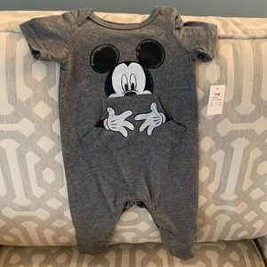 Disney Baby Mickey Mouse Bodysuit heather grey 0-3